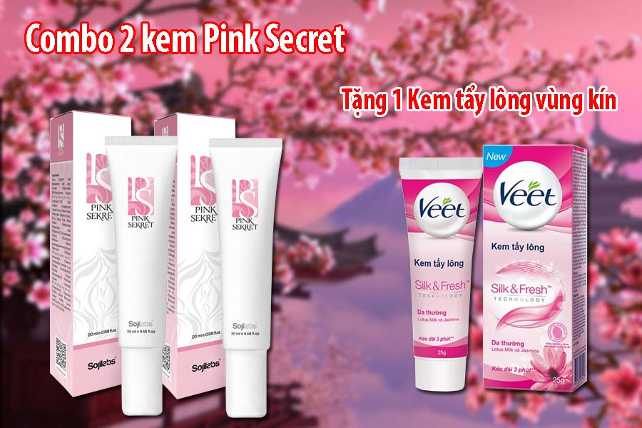 Combo 2 kem Pink secret