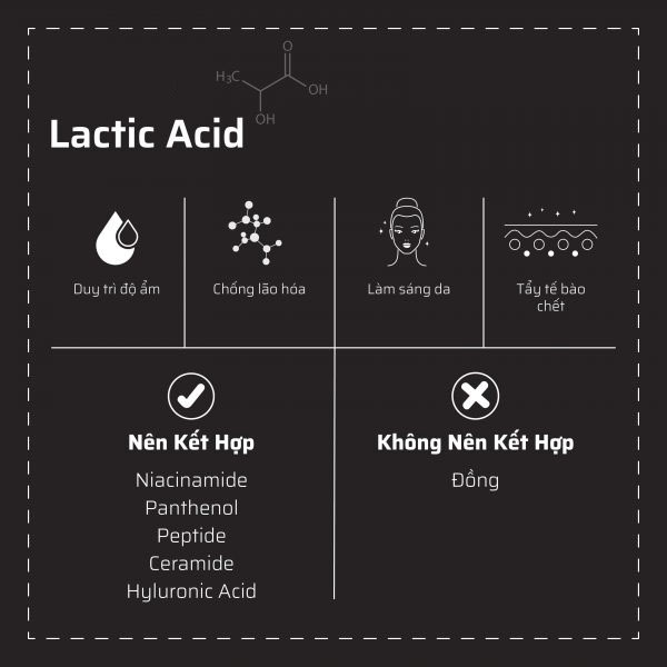 Một số lưu ý khi sử dụng Lactic Acid