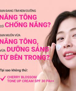 Kem dưỡng trắng da Innisfree Jeju Cherry Blossom Tone Up hỗ trợ dưỡng ẩm, làm trắng và trẻ hóa làn da từ sâu bên trong