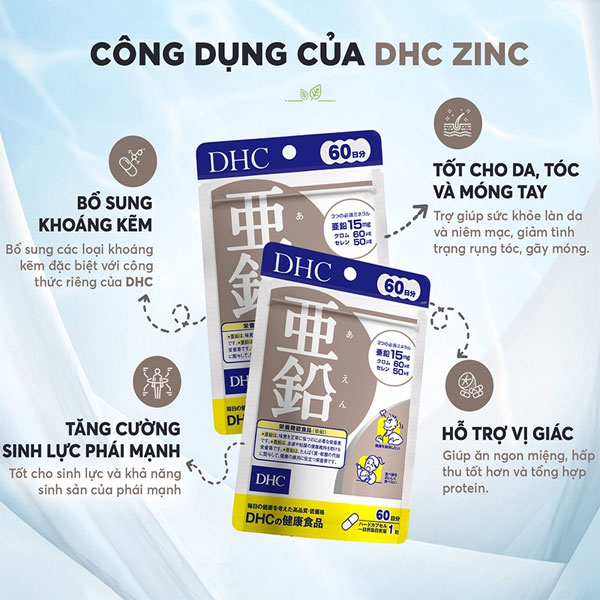 Vien uong Bo sung Kem DHC Zinc 2