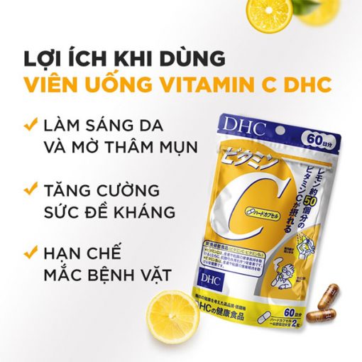 Vien uong Vitamin C DHC duong trang da 2