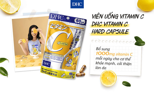Vien uong Vitamin C DHC duong trang da 4