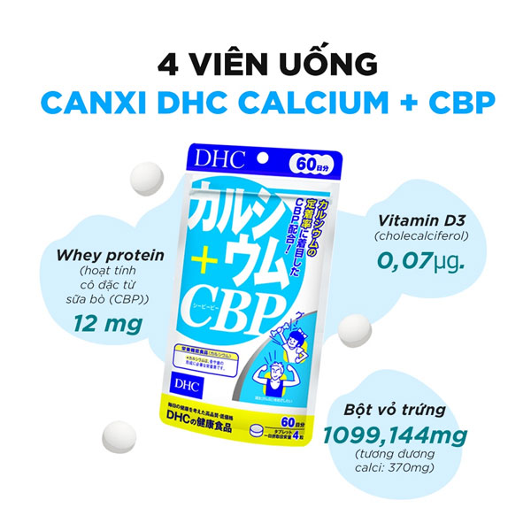 Vien uong canxi DHC Calcium CBP 5