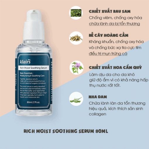Tinh chat Klairs Rich Moist Soothing Serum 10