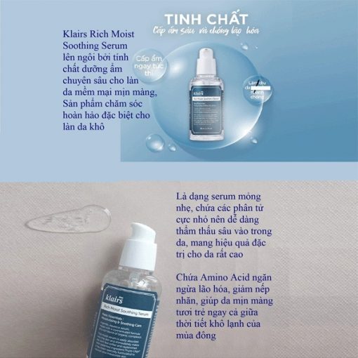 Tinh chat Klairs Rich Moist Soothing Serum 11