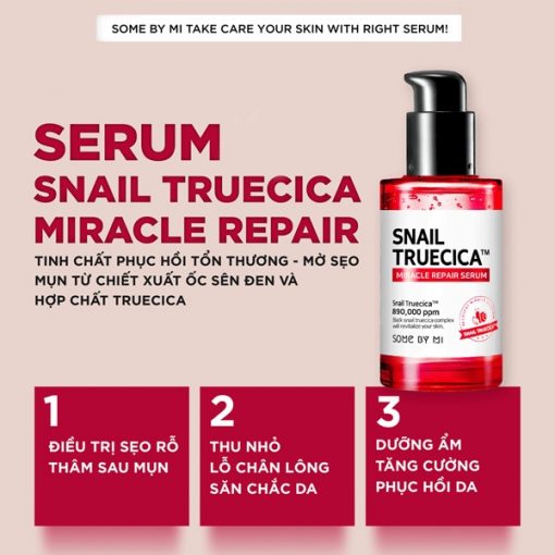 Tinh chat Some By Mi Oc Sen Snail Truecica Miracle Repair Serum 5