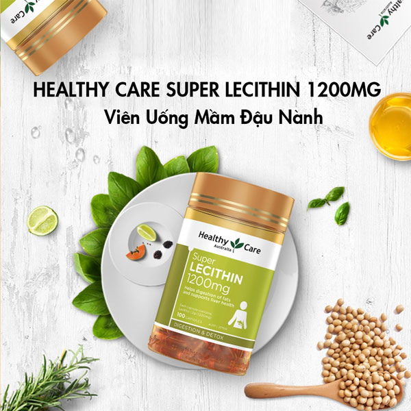 Vien Uong Mam Dau Nanh Healthy Care Lecithin 1200mg 100 Vien 1