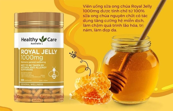 vien uong sua ong chua dep da Healthy Care Royal Jelly 6