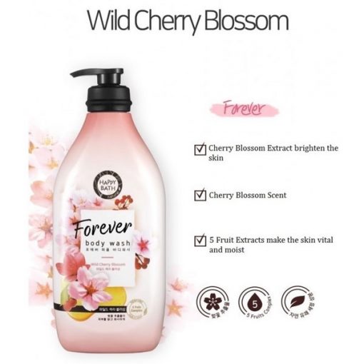 Sữa tắm Happy Bath 900ml Wild Cherry Blossom