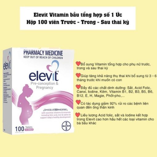 Elevit chinh hang Uc – Vitamin danh cho ba bau 0b 1