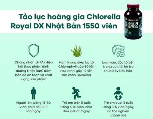 Tao luc Chlorella Royal DX Nhat Ban 8