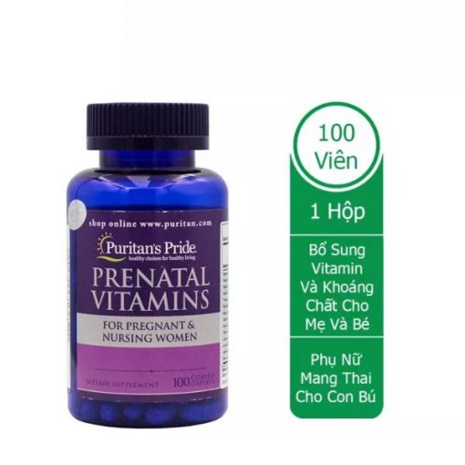 Vien uong Prenatal Vitamins Puritans Pride cho ba bau 5 1