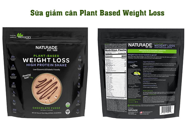 Plant Based Weight Loss là thực phẩm giảm cân protein thuần chay nên chứa thành phần hoàn toàn hữu cơ