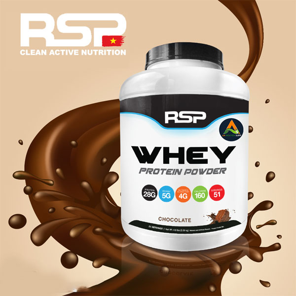 RSP Whey Protein Powder sản phẩm Whey protein tăng cơ từ thương hiệu RSP tại Mỹ, được nhập khẩu và phân phối tại Việt Nam trong những năm trở lại đây