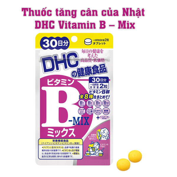 DHC Vitamin B Mix là viên uống giúp bổ sung Biotin, Inositol, Acid Folic và một số Vitamin nhóm B cho cơ thể, giúp hỗ trợ tăng cường chức năng tạo máu