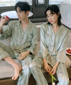 Quần Áo Ngủ Đôi Thun Cotton Dài Tay Mặc Nhà IVY625